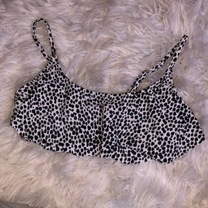 white and black bikini top